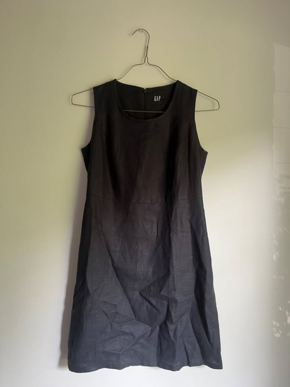 Black Linen Shift Dress